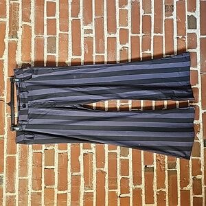 Black and Purple Striped Flare Pants